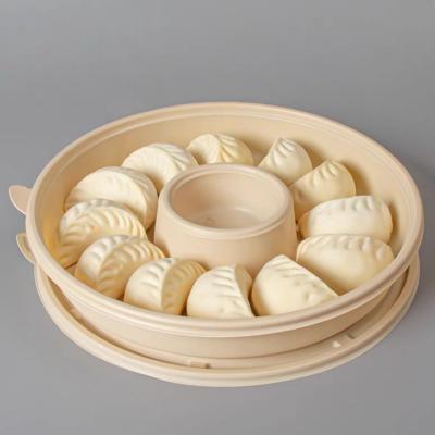 China Dumpling Disposable Biodegradable Food Trays 12 Compartment Food Grade for sale