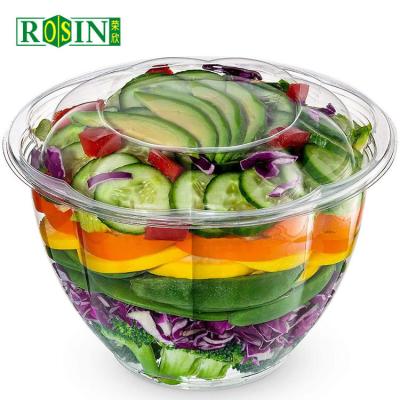 China 48 Oz Plastic Disposable Clamshell Fruit Packaging For Fresh Cut Fruit for sale