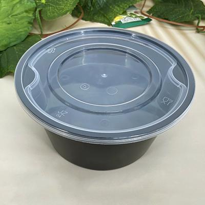 China Afneembare PP 2 Level Takeaway Food Container Ronde Plastic Takeaway Bowl met deksels Te koop