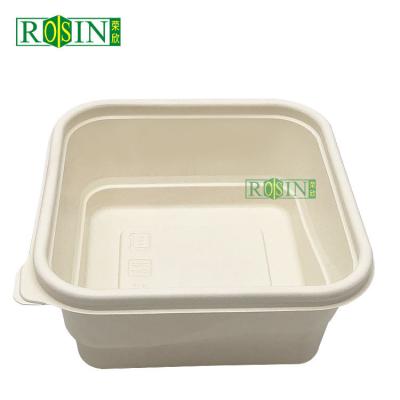 China Bens de mesa biodegradáveis recipientes de saída quadrados descartáveis com tampas à venda