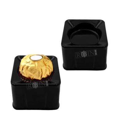 China Black Individual Plastic Chocolate Packaging Square Chocolate Box Insert Trays for sale