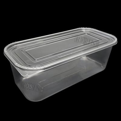 China Transparent Disposable PP Plastic Frozen Food Tray 5L Ice Cream Containers for sale