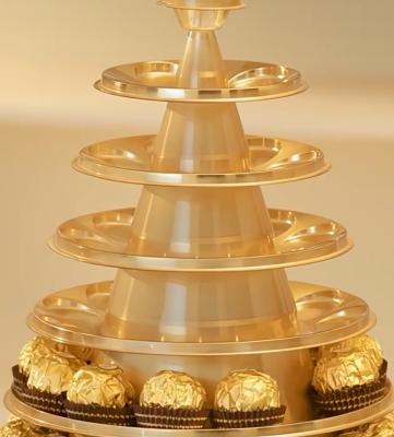 China Custom Gold Vacuum Formed Trays For Chocolates Display Tower Trays Food Grade Blister Packaging for sale