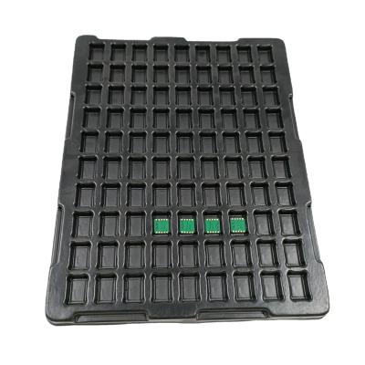 China Elektronisches Bauteil-Tray Chip-Teile Esd Schwarz PS Anti-statisches Vakuum-Bildendes Pcd-Tray zu verkaufen