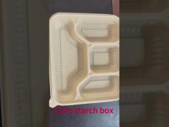 Usage effect of corn starch meal box with lid and 4 compartments