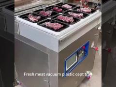 plastic black meat tray