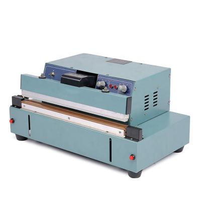 China FKR-450 Food Chemical Industrial Aluminum Body Food Sealer Materials Tabletop Semi-automatic Sealing Machine for sale