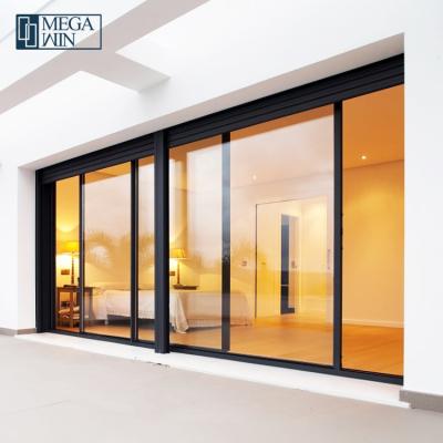 China Germany Extra Heavy Duty Material Heat Insulation Modern Residential Custom Height Double Glazed Aluminum Sliding Door With Screen for sale