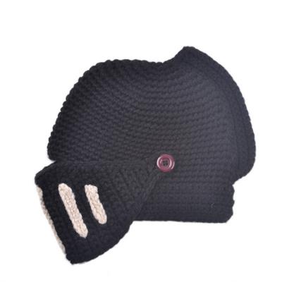 China Wool Mask COMMON Roman Knight Creative Handmade Knitted Hat for sale