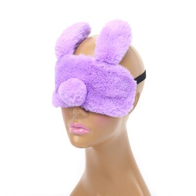 China New Three-dimensional Anti-puffiness Rabbit Ear Shading Plush Sleep Mask With Elastic Eye Shade for sale