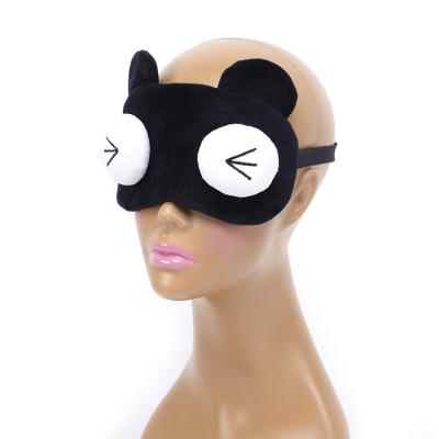 China New Autumn And Winter Anti-puffiness Lovely Plush Eyes Big Sleep Mask For Boys And Girls for sale