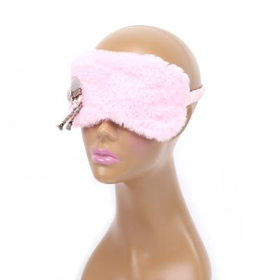 China Anti-puffiness soft and beautiful Japanese style embroidery plush eye mask student love sleep soft eye mask for sale