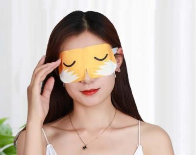 China Anti-Puffiness OEM Customized Hot Self Compress Eye Mask Maker Self Heating Steam Eye Mask Moxa Disposable Travel Shading Sleep Mask for sale