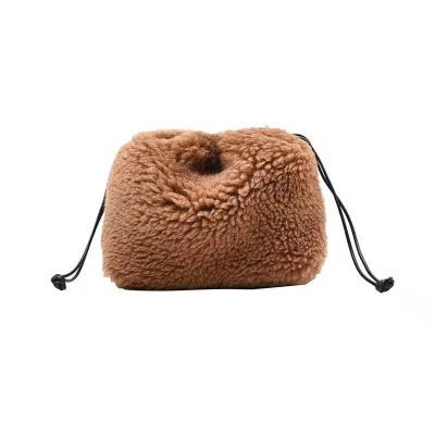 China Other Winter 2021 New One-Shouldered Bucket Lamb Slanted 5826 Stuffed Single Female Bag for sale