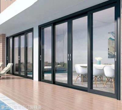 China Graphic Design Australian Slide 4 Panel Aluminum Door , Patio Door Aluminum Sliding for sale