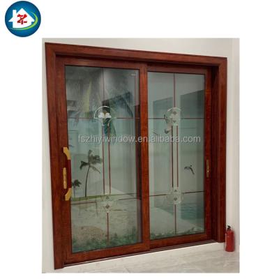 China Lowes Modern Stained Aluminum French Sliding Door for Kitchen for sale