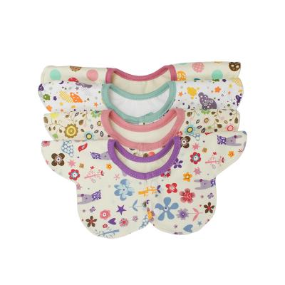 China Cotton Sustainable Baby Bibs Newborn 360 Flower Shape Apron Burp Bib for sale