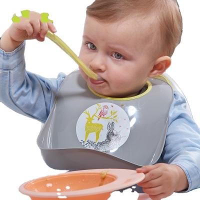 China New Design Solid Spandex/Polyester Waterproof Band Toddler Baby Infant Bibs for sale