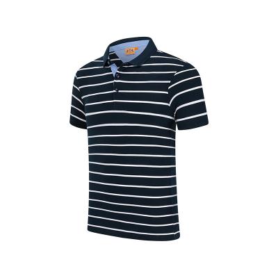 China Parride Striped Polo Shirt Men's Short Sleeved Striped Polo Shirt For Summer for sale