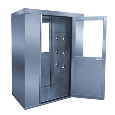 China Hospital/Laboratory Aluminum Alloy Door Air Shower Suppliers Stainless Steel Automatic Material Clean Shower Room for sale