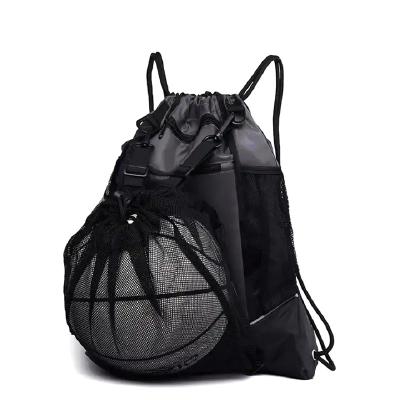 China New Style Waterproof Logo Travel Sports Gym Bag Custom Pack Drawstring Backpack Bags for Basketball Football Swimming Training for sale