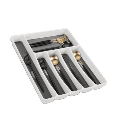 China Workable Cutlery Tray and Organizer Non Slip Silverware Organizer for Kitchen Cutlery Drawer and Drawer for sale