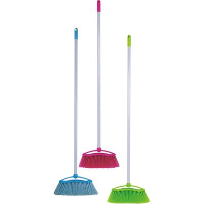 China China Manufacturer OEM ODM Home Plastic Sweep Easy Broom With Long Metal Handle for sale