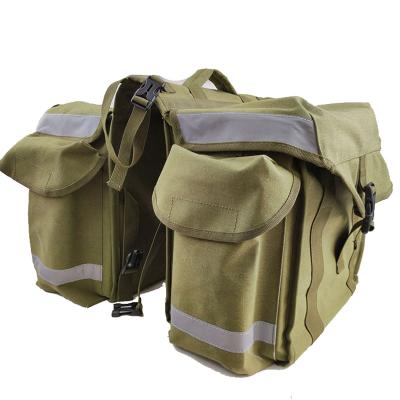 China Durable Durable Canvas Bicycle Saddle Bag Bike Travel Bag For Mountain Bike for sale