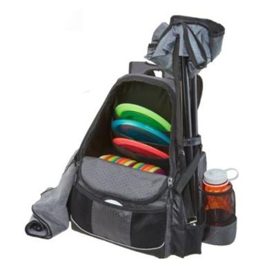 China Durable LOGO Waterproof Customized Competition Disc Golf Bag Backpack Trough 25+ Discs for sale