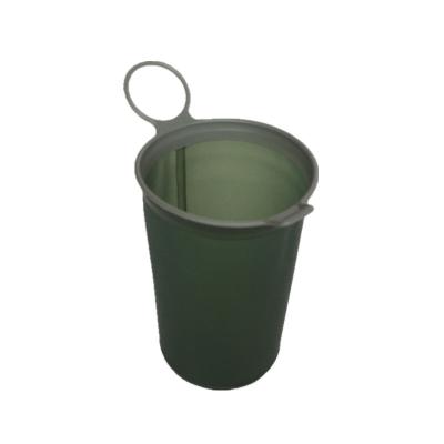 China Durable Heavy Duty Plastic Army Green 200ml Soft Flask TPU Cup For Outdoor for sale