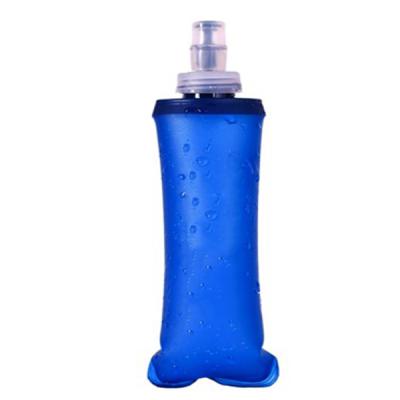 China Sustainable Running Running Reusable Collapsible Folding TPU Water Bottle Soft Flask for sale