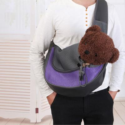 China Breathable Comfortable Adjustable Shoulder Pet Carrier Bag Small Tote Pet Sling Bag For Single Dog Cat for sale