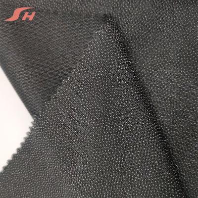 China Factory Supply 100 Poly Adhesive Garment PEES Double Dot Recycled Interlining for sale