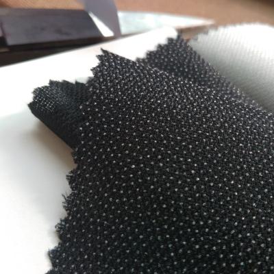 China Factory Price 100% Polyester Adhesive Knit Fusible Interlining Warp Knitted Interlining for sale