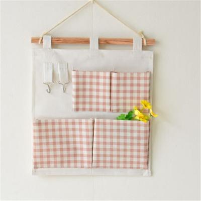 China Cotton Household Door Hanging Wall Storage High Quality Viable Canvas Organizer for sale