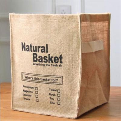 China Sustainable Hot Sales Eco Friendly Household Jute Storage Basket Organizer for sale