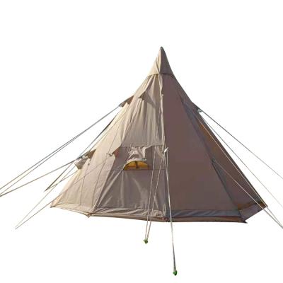 China New Arrival UV-Resistant Wholesale 3m Glamping Cotton Canvas Teepee Tent For Outdoor Camping for sale