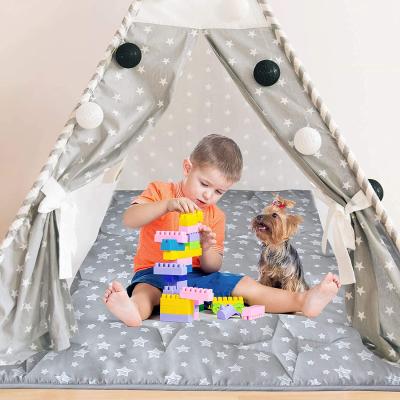 China Toy Wholesale Popular High Quality Mat Children Indoor Princess Play Tent Teepee Soft Pad For Kids for sale