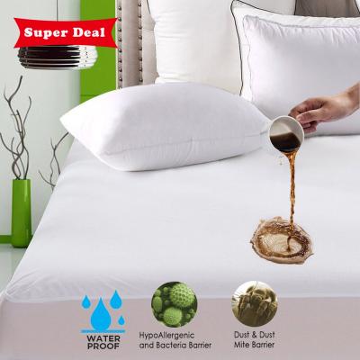 China Waterproof Twin Size Mattress Protector Protector Waterproof Bedspread With Outer Soft Cotton Mattress Protector Cover For Kids Adults Pets for sale