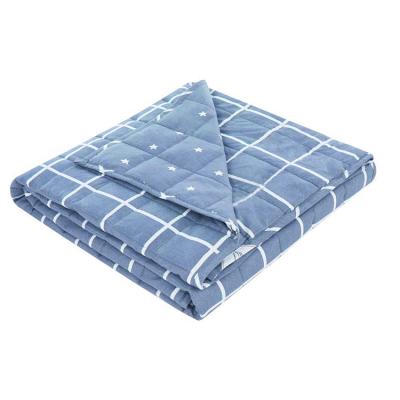 China High Quality Premium Adult Cotton Anti-Static Minky Weighted Blanket With Removable Cover For Person With Premium Glass Beads for sale