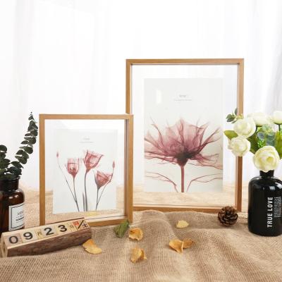 China Wholesale MDF Double Sided Photo Frame MDF Marco Picture And Para Glass Hanging Floating Fotos for sale