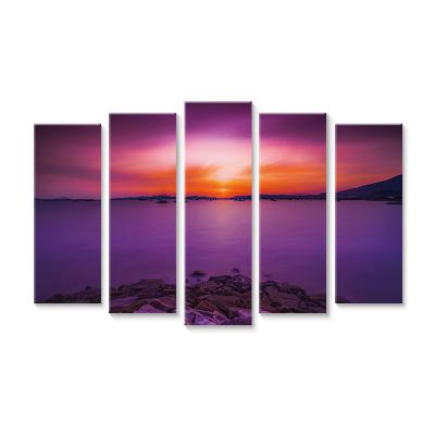 China Modern 5 Panel Modern Landscape Decorations Painting Home Wall Art Designs Landscape Artwork Nature Wall Art On Canvas Prints for sale