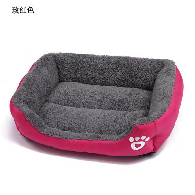 China Comfortable Oxford Plush Kennel Bed Multi-colors PP Cotton Plush+pp Cotton Dog Couch Pet Sofa Style Bed For Dogs Cats for sale