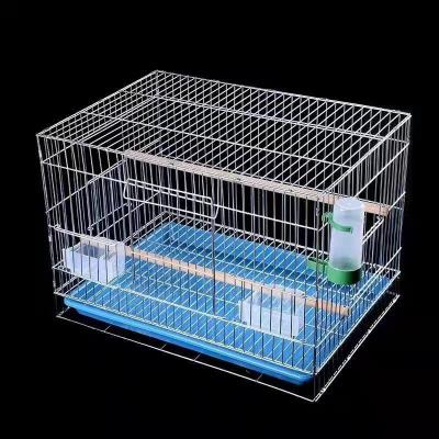 China Galvanized Viable Folding Big Bird Cage Parakeet Breeding Cage Square Love Bird Pet Cage for sale