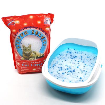 China 3.8L High Quality Viable No Dust Crystal Silica Gel Cat Litter Factory Supply Silicone Cat Sand Litter for sale