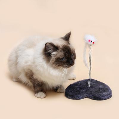 China Best Price Cat Toys Indoor Interactive Pet Scratcher Cat Spring Mouse Plush Toys For Cats for sale