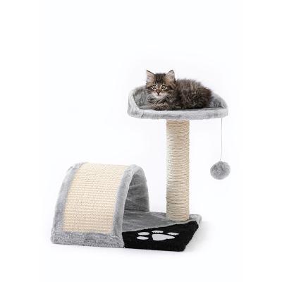 China High Quality SISAL Scratch Post Tree Scratcher House Tower Cat Climbing Scratching Pet Cat Activity Trees for sale