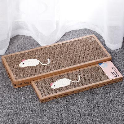 China Cat Scratch Toy Play Wholesale Cardboard Cat Scratcher Thickened Corrugated Solid Cat Scratching Board Mat Cat Scratcher for sale