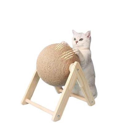 China Natural Sisal Fiber Scratching Posts Cat Scratcher Toy, Natural Sisal Cat Scratching Ball, Anti Depression Cat Ball Toy Scratcher for Indoor Cats and Kittens for sale