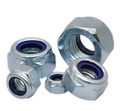 China Heavy Industry DIN985 M2 M3 M4 M5 M6 M8 M10 M12 Hex Plated Nylon Insert Lock Nuts for sale